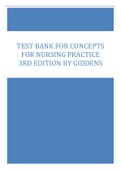 Test Bank for concepts for nursing practice 3rd Edition by Giddens