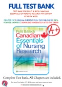 Test Bank For Polit & Beck Canadian Essentials of Nursing Research 4th Edition by Kevin Woo 9781496301468 Chapter 1-18 Complete Guide.