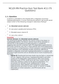 NCLEX-RN Practice Quiz Test Bank #11 (75 Questions