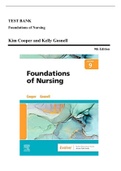 Test Bank - Foundations of Nursing, 9th Edition (Cooper, 2023) Chapter 1-41 | All Chapters