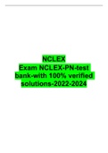 NCLEX Exam NCLEX-PN-test bank-with 100% verified solutions-2022-2024