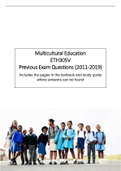 Multicultural Education ETH305V  Previous Exam Questions (2011-2019)
