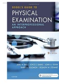 TEST BANK SEIDEL'S GUIDE TO PHYSICAL EXAMINATION 9TH EDITION JANE BALL >CHAPTER 1-26< |COMPLETE GUIDE SOLUTION RATED A