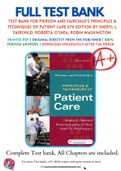 Test Bank For Pierson and Fairchild's Principles & Techniques of Patient Care 6th Edition by Sheryl L. Fairchild; Roberta O'Shea; Robin Washington 9780323445849 Chapter 1-13 Complete Guide.