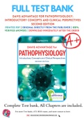 Test Bank for Davis Advantage for Pathophysiology: Introductory Concepts and Clinical Perspectives Second Edition By Theresa M Capriotti Chapter 1-46 Complete Guide A+