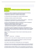 WGU C215 Q Bank For CPHQ Practice Questions And Answers