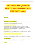 ATI Peds CMS Questions with Verified Answers Latest 2022/2023 Update
