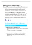 Pearson Edexcel A-level Economics A Theme 3 Business behaviour and the labour market