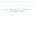 Prophecy general ICU A V3 Questions &  Answers; 2023. Prophecy general ICU A V3 Questions & Answers; 2023. One of your patients coded but is now stabilized and you are catching up on charting. The step-down unit calls to get report on your other patient w