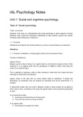 Summary of Edexcel A-Level Psychology with essay questions and answers