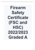 Firearm Safety Certificate (FSC and HSC) 2022/2023 Graded A