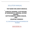 TEST BANK FOR LEWIS'S MEDICAL-SURGICAL NURSING, 11TH EDITION BY MARIANN M.