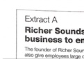 Assess the extent to which the current economic environment is unfavourable to Richer Sounds Ltd (full marks)