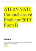ATI RN VATI Comprehensive Predictor 2019 Form A B AND C