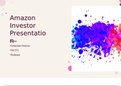 FIN 571 Week 2 Assignment, Investor Presentation (Amazon)