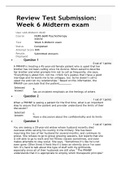 NURS-6640 Psychotherapy Individ  Week 6 Midterm exam