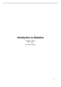 Summary Introduction to Statistics (73310107AY) UvA English