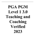 PGA PGM Level 1 3.0 Teaching and Coaching Verified (2023)