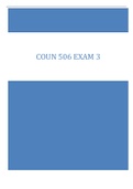 COUN 506 EXAM 3 | LATEST SOLUTION 