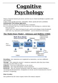 Cognitive Psychology A-Level - Detailed Revision Notes for an A/A*