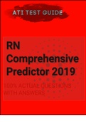 (Latest Copy of) RN Comprehensive Predictor 2019Form Questions and answers2023