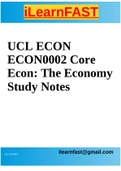 UCL ECON ECON0002 Core Econ: The Economy Study Notes