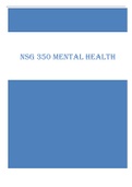 NSG 350 MENTAL HEALTH