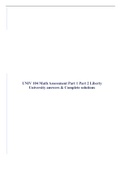UNIV 104 Math Assessment Part 1 Part 2 Liberty University answers & Complete solutions