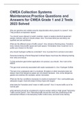CWEA Collection Systems Maintenance;Practice Questions and Answers for CWEA Grade 1 and 2 Tests 2023 Solved
