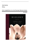 Test Bank - Biology, 8th Edition (Campbell, 2009) Chapter 1-56 | All Chapters