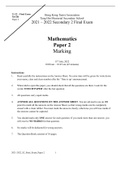 Final Exam S.2 Maths Paper 2 Solution 2022