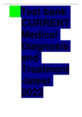TEST BANK FOR CURRENT MEDICAL DIAGNOSIS AND TREATMENT (2022/2023)