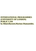 INTERNATIONAL PROGRAMMES (UNIVERSITY OF LONDON) PUBLIC LAW STUDY GUIDE.