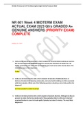 NR 601 Week 4 MIDTERM EXAM ACTUAL EXAM 2023 Qtrs GRADED A+ GENUINE ANSWERS (PRIORITY EXAM) COMPLETE