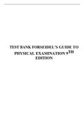 TEST BANK FORSEIDEL’S GUIDE TO PHYSICAL EXAMINATION 9TH EDITION