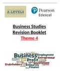*A-Level/AS Business Studies Pearson Edexcel Theme 4: Global Business Revision Booklet