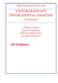Solutions Manual for Undergraduate Instrumental Analysis, 8e by Thomas Bruno, James Robinson, George Frame, Eileen Frame