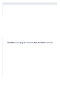 HESI Pharmacology Exam.New 2023 (Verified Answers)