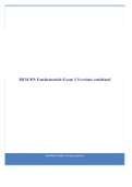 HESI RN Fundamentals Exam 3 Versions combined