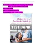 Maternity and Pediatric Nursing 4th Edition Ricci Kyle Carman Test Bank (Full Test Bank, 100% Verified)