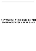 ADVANCING YOUR CAREER 7TH EDITIONNUNNERY TEST BANK