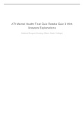 ATI MENTAL HEALTH PROCTORED EXAM 2019 RETAKE GUIDE