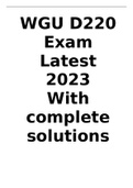 WGU D220 Exam Latest 2023 with complete solutions