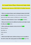 Air Assault School Phase I & II Homework Test BUNDLED TOGETHER (Questions and Answers )(2022/2023) (Verified Answers)