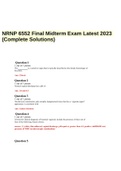 NRNP 6552 Final Midterm Exam Latest 2023 (Complete Solutions).