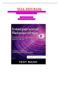 Interpersonal Relationships Professional  Communication Skills for Nurses 8th Edition  Arnold Test Bank (Full Test Bank, 100% Verified Answers)