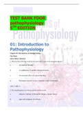 TEST BANK FDOR pathophysiology 5TH EDITION