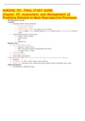 NURSING 701  FINAL STUDY GUIDE  CHAPTER 59 TO 73