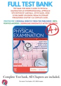 Test Bank For Seidel's Guide to Physical Examination An Interprofessional Approach 10th Edition By Jane Ball, Joyce Dains, John Flynn, Barry Solomon, Rosalyn Stewart 9780323761833 Chapter 1-26 Complete Guide .