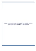 ETHC 210 EXAM 8 (100% CORRECT) | SCORE 75 OUT OF 75 POINTS : LIBERTY UNIVERSITY